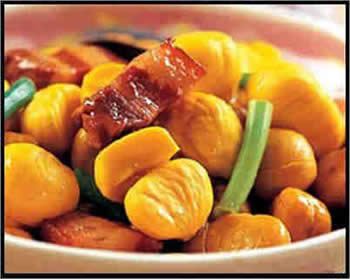 秋食栗子补心养血强筋降压