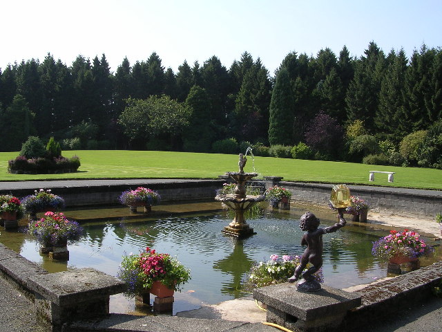 蓝天，绿水，森林，草坪